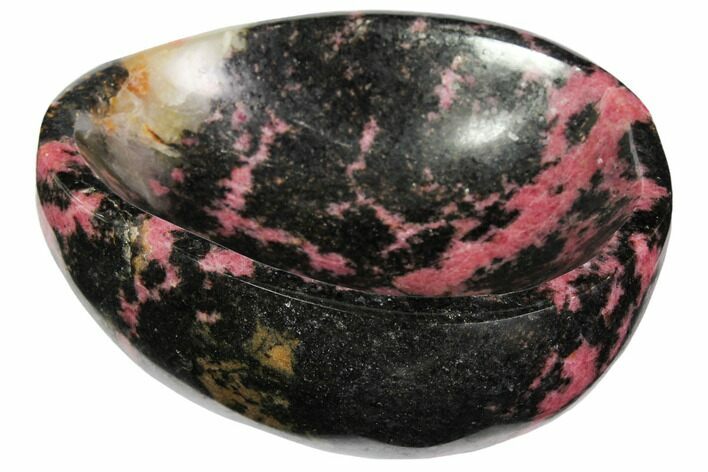Polished Rhodonite Bowl - Madagascar #117484
